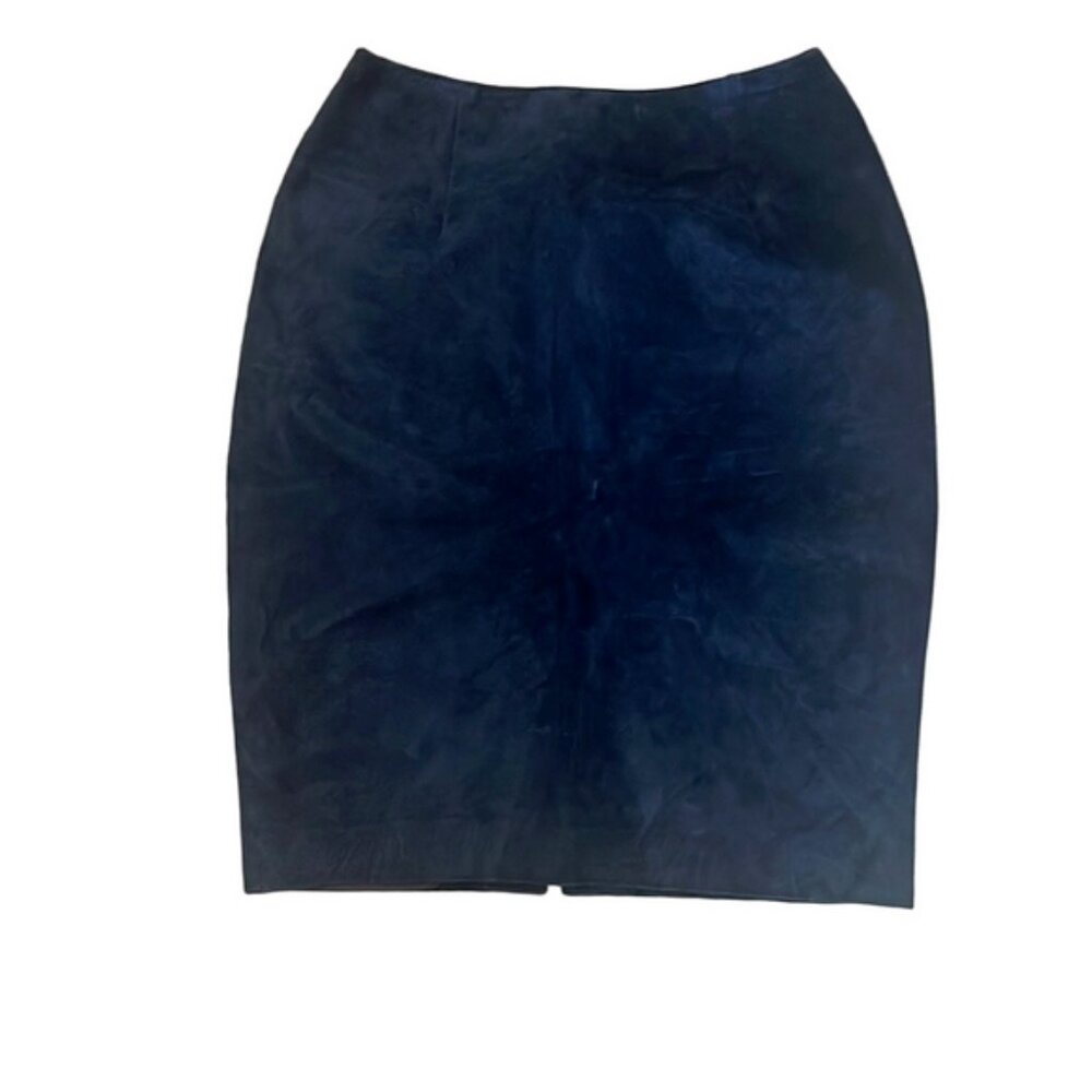 XS14 Danier blue swede pencil skirt